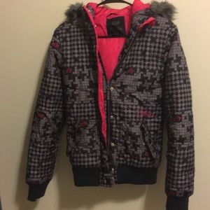 Fox Fur Hooded Winter Coat